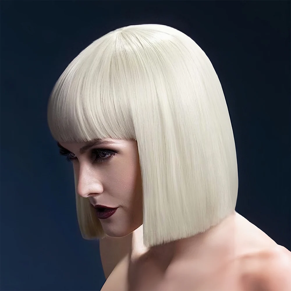Abell'a Ice Queen Synthetic Bob Wig With Blunt Bangs