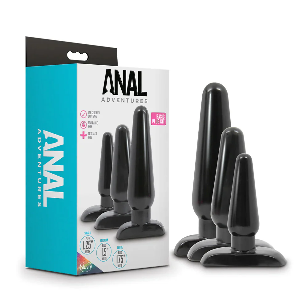 Anal Adventures Basic PVC Butt Plug Training Kit - Image 4