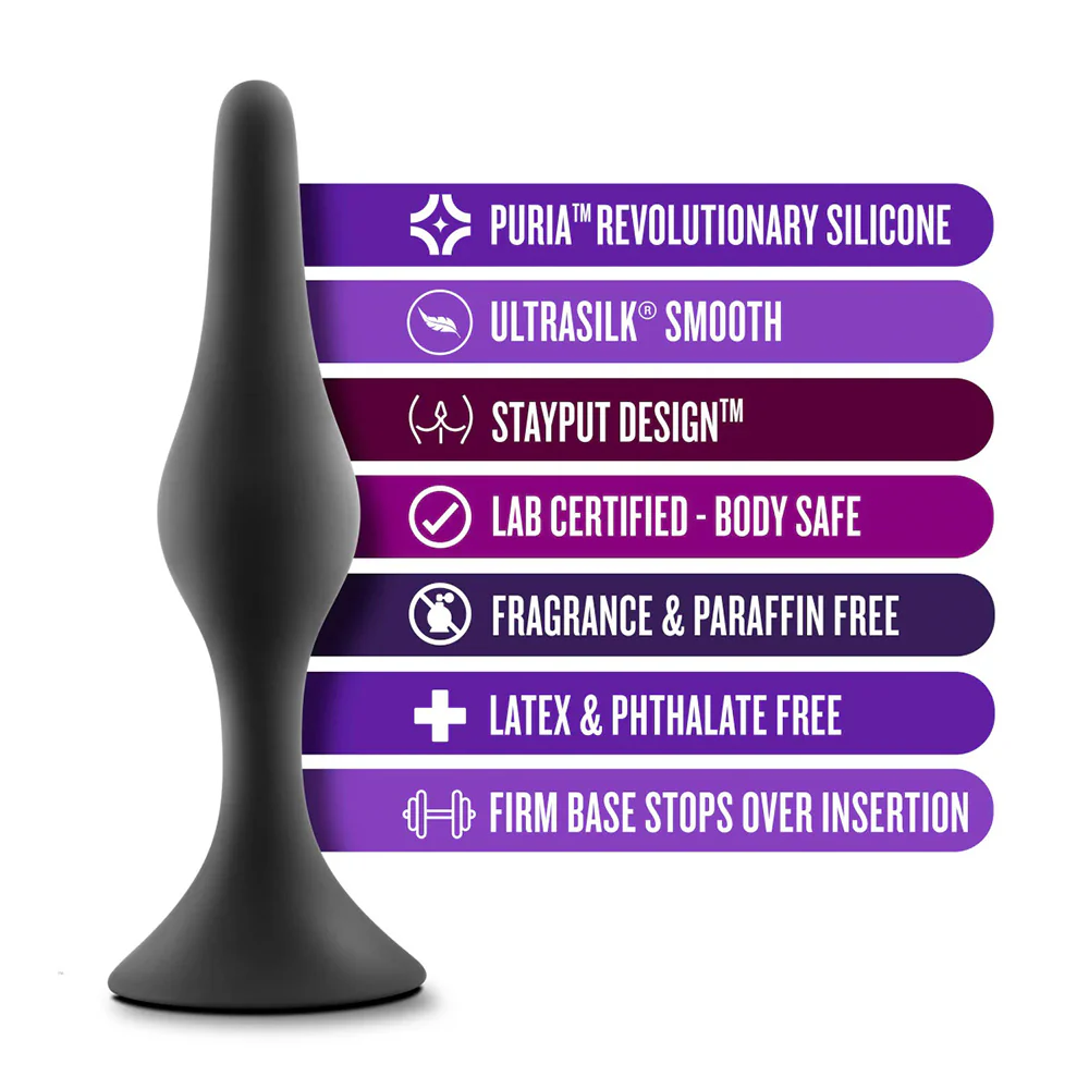 Anal Adventures Platinum Silicone Beginner's Plug - Small - Image 5