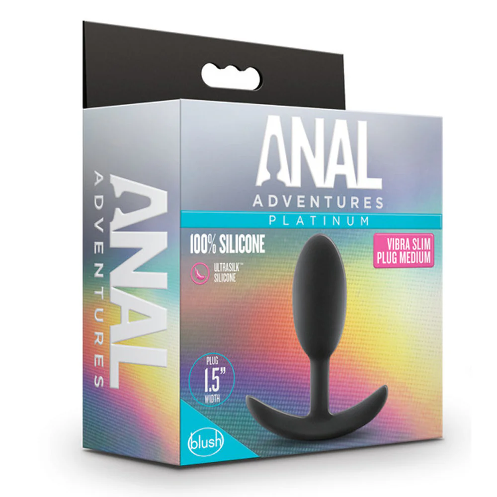 Anal Adventures Vibra Slim Plug With Rolling Weight - Medium - Image 8