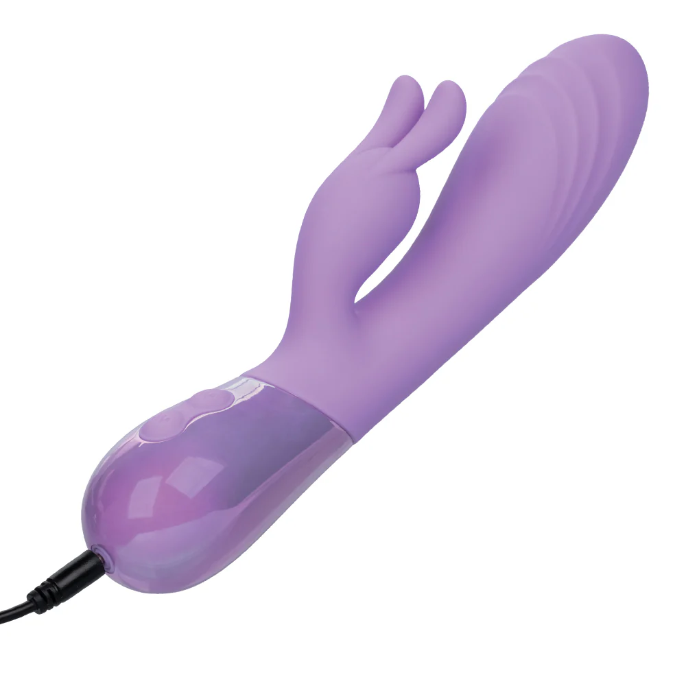 Aura Dual Bunny Ribbed Silicone G-Spot Rabbit Vibrator - Image 4
