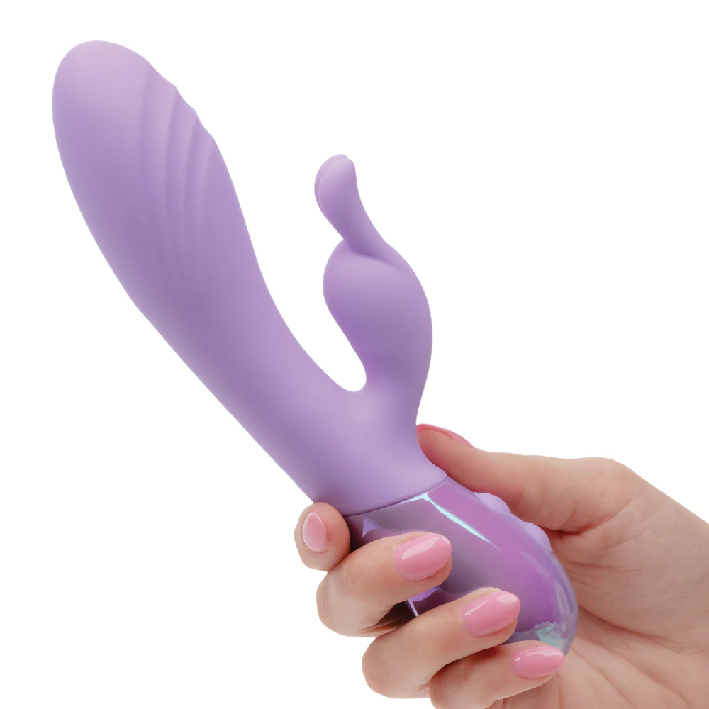 Aura Dual Bunny Ribbed Silicone G-Spot Rabbit Vibrator - Image 5