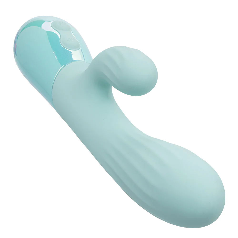 Aura Dual Ripple Ribbed Silicone G-Spot Rabbit Vibrator - Image 3