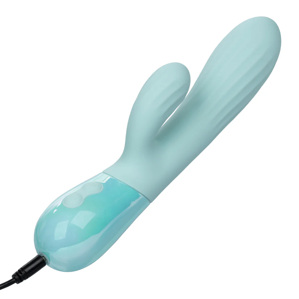 Aura Dual Ripple Ribbed Silicone G-Spot Rabbit Vibrator - Image 4