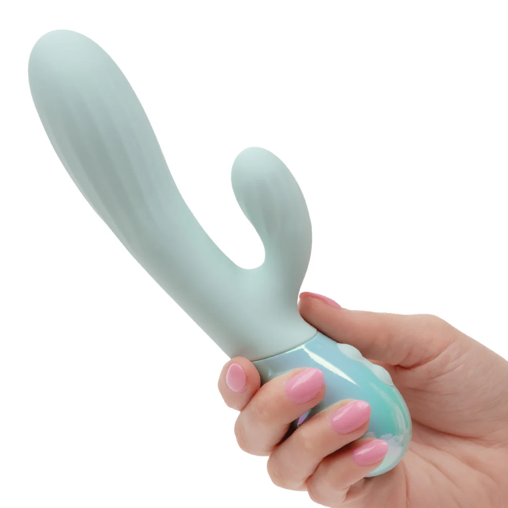 Aura Dual Ripple Ribbed Silicone G-Spot Rabbit Vibrator - Image 5