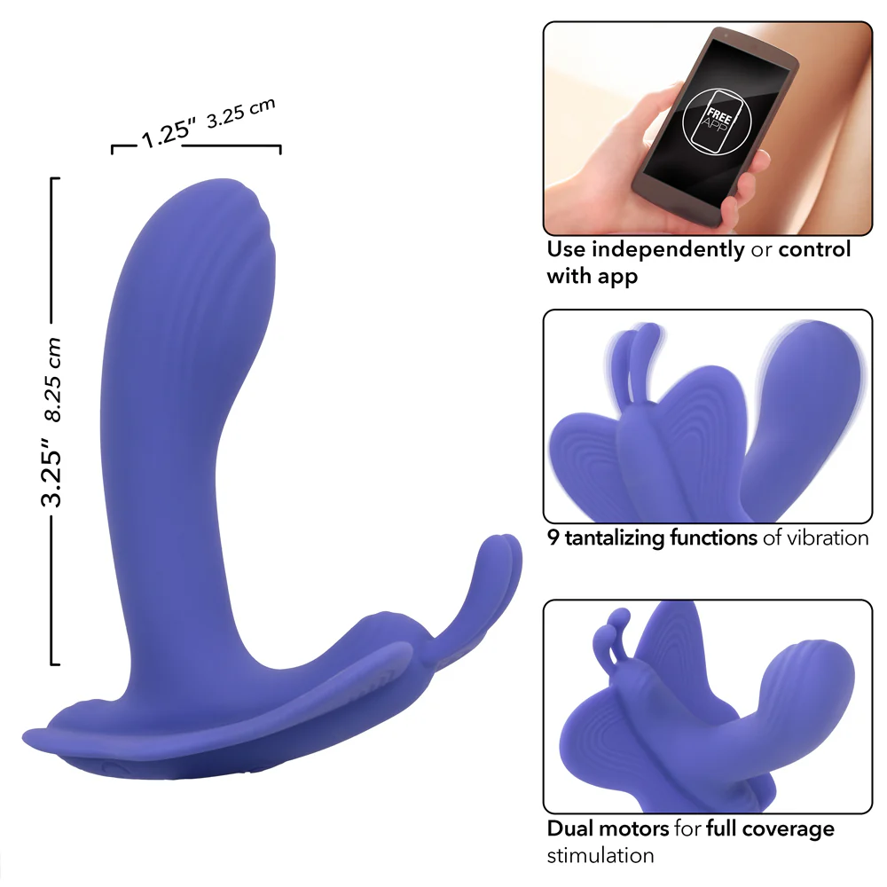 CalExotics Connect App-Compatible Venus Butterfly Wearable Vibrator - Image 6