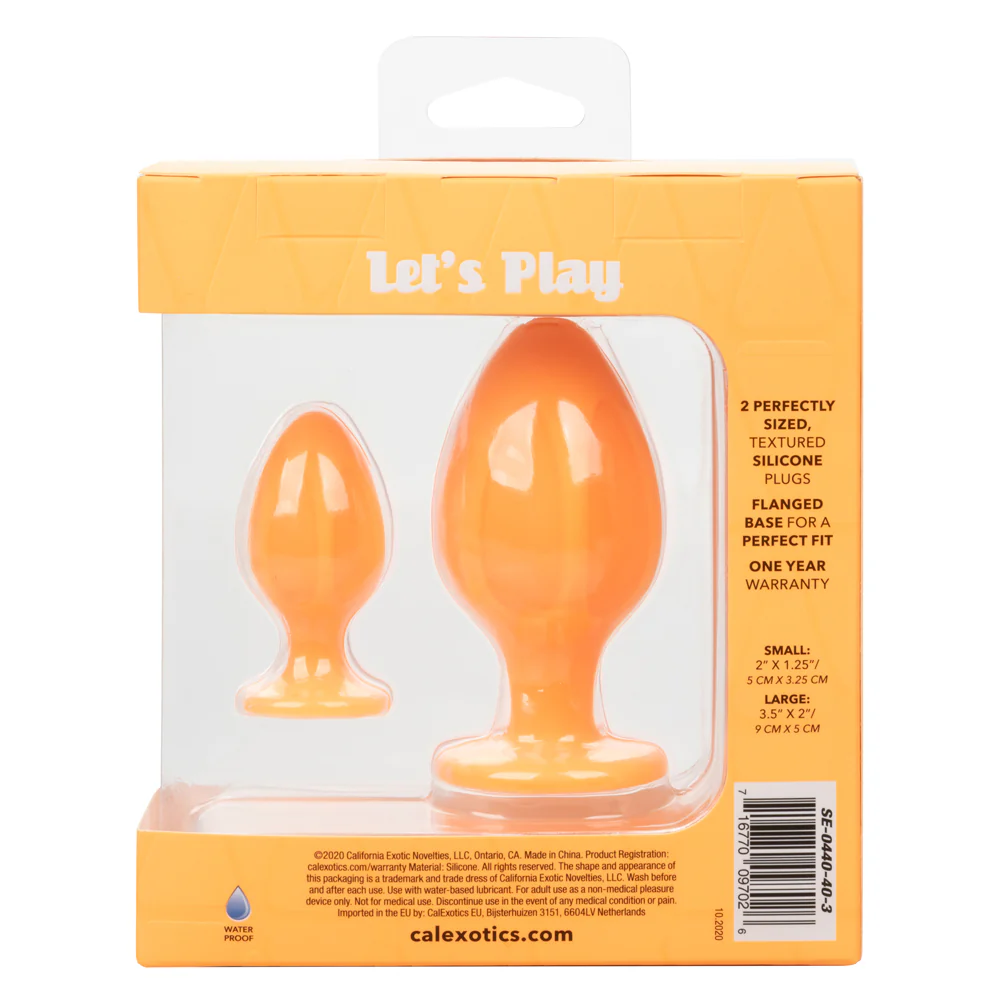 Cheeky Anal Plug Duo - Orange - Image 9