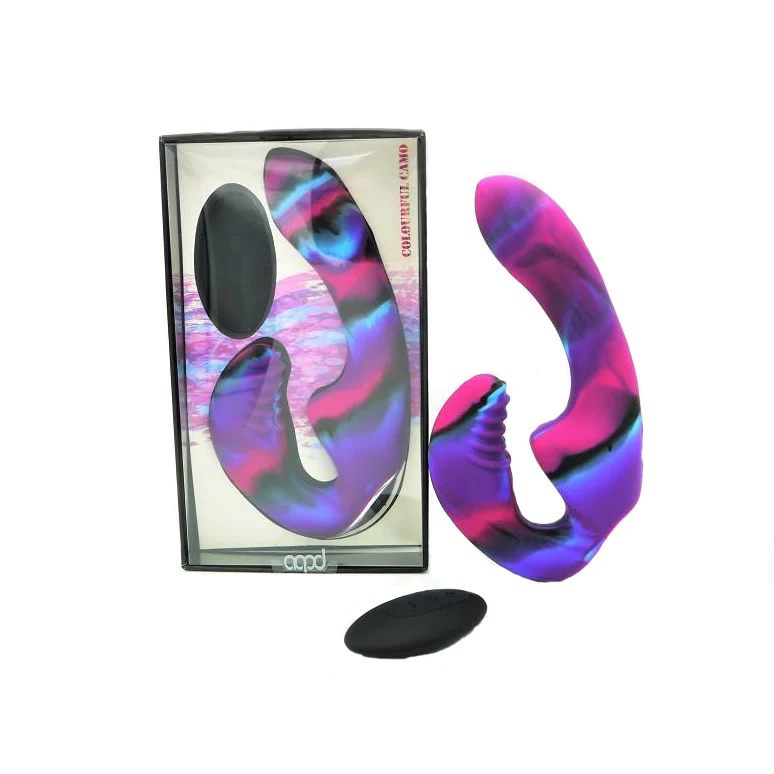 Colourful Camo Tandem - Remote Control Strapless Strap-On - Image 2