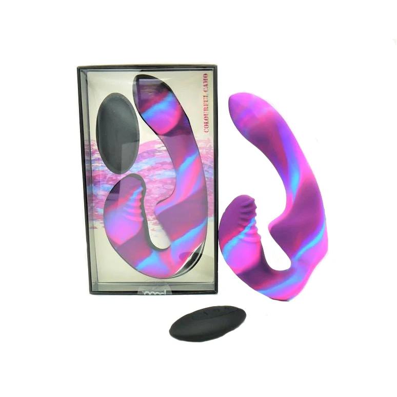Colourful Camo Tandem - Remote Control Strapless Strap-On - Image 6
