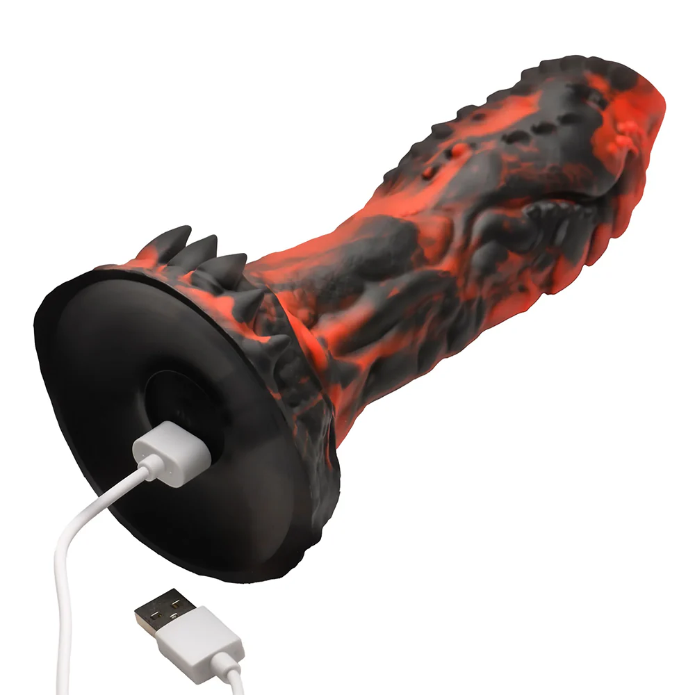 Creature Cock Inferno Rippled Vibrating Remote Control Dildo - Image 3