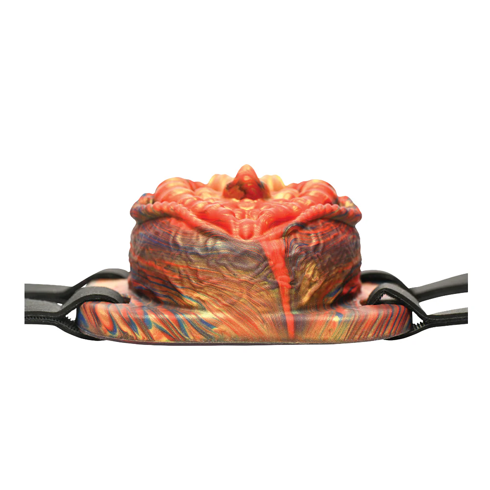 Creature Cocks Hell's Angel Vibrating Silicone Grinder With Harness - Image 5