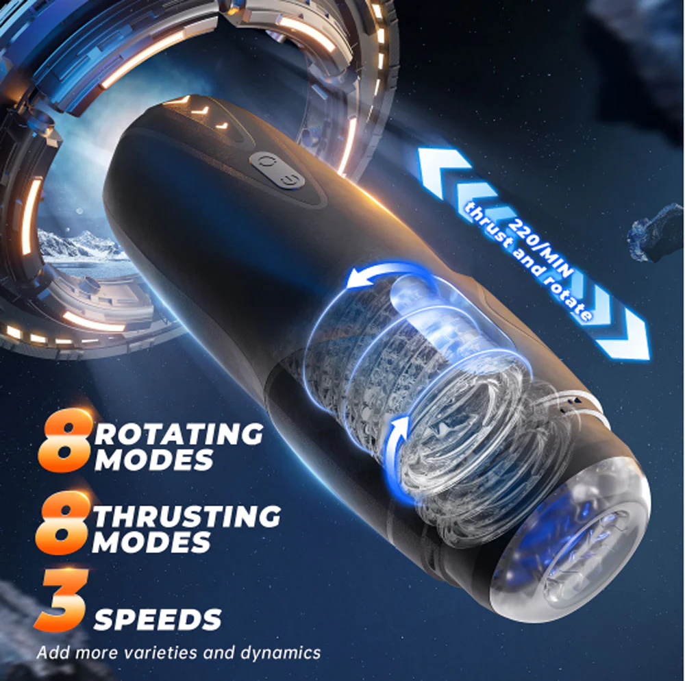 CyberSkin The Galaxy Voy Rotating Stroking Automatic Masturbator - Image 2