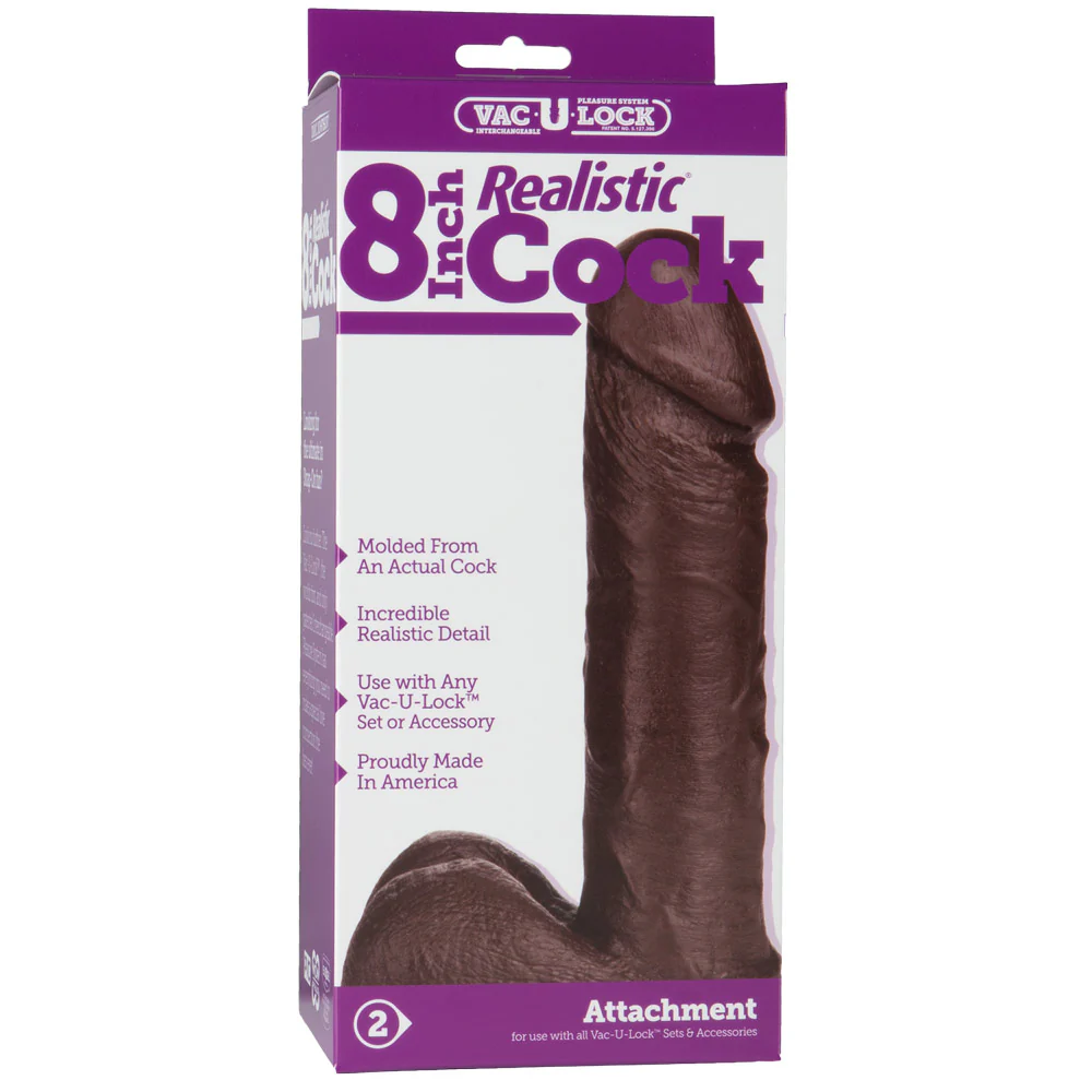 Doc Johnson Vac-U-Lock 8" Realistic Cock - Image 3