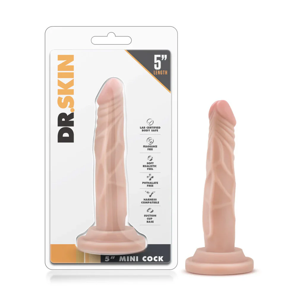 Dr. Skin Realistic 5" Mini Cock TPE Dildo With Suction Cup - Image 7