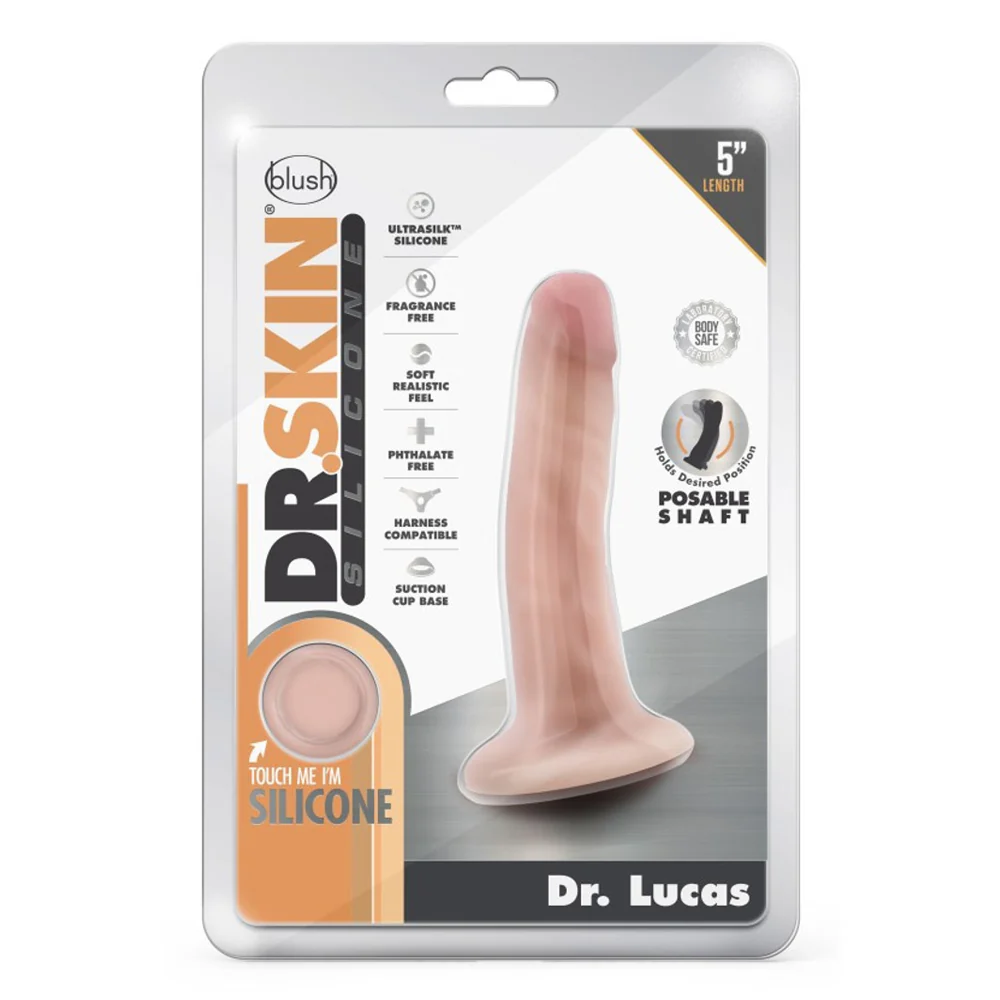 Dr. Skin Lucas Realistic Poseable 5" Silicone Dildo With Suction Cup - Image 6