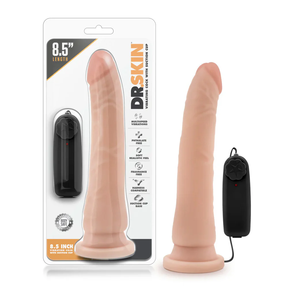 Dr. Skin Realistic 8.5" Vibrating PVC Dildo With Suction Cup - Image 7