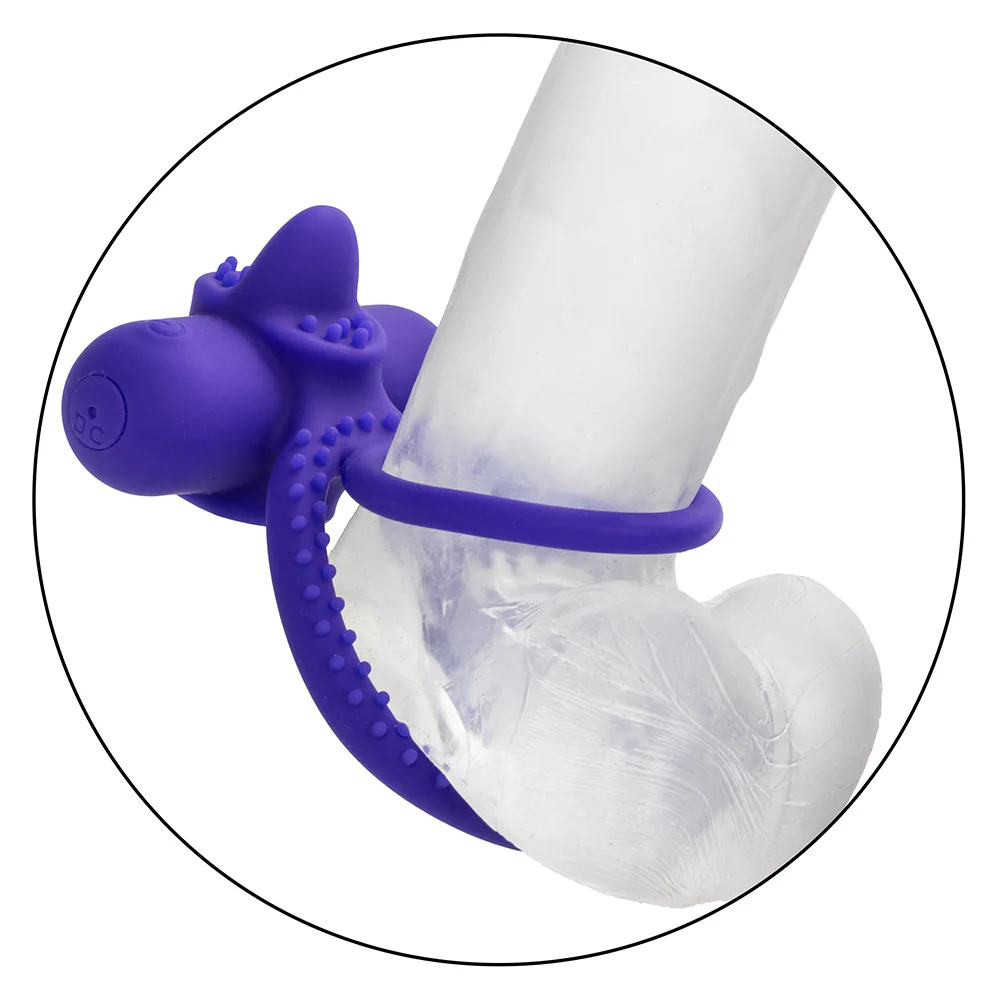 Dual Climaxer Rechargeable Vibrating Textured Silicone Cock Ring - Image 6