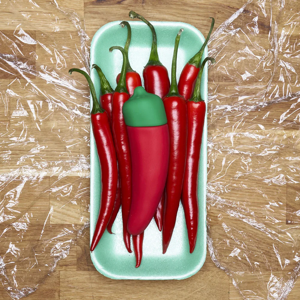 Emojibator Chili Pepper Emoji Tapered Silicone Mini Vibrator - Image 5
