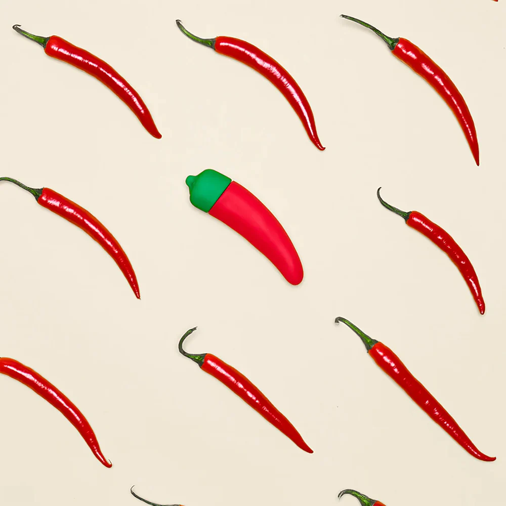 Emojibator Chili Pepper Emoji Tapered Silicone Mini Vibrator - Image 6