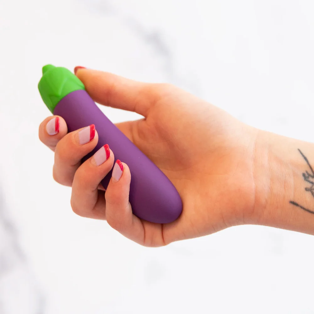 Emojibator Eggplant Emoji Silicone Mini Vibrator - Image 2