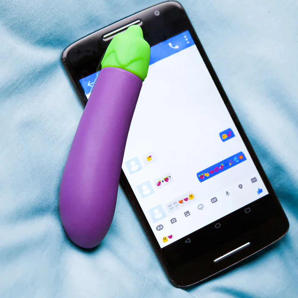 Emojibator Eggplant Emoji Silicone Mini Vibrator - Image 3