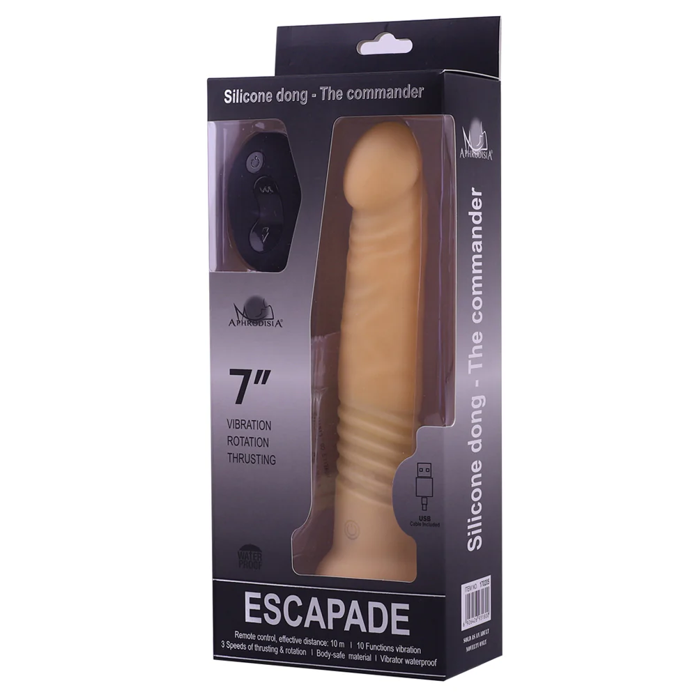 Escapade Commander 7" Thrusting & Rotating Silicone Dildo - Image 11