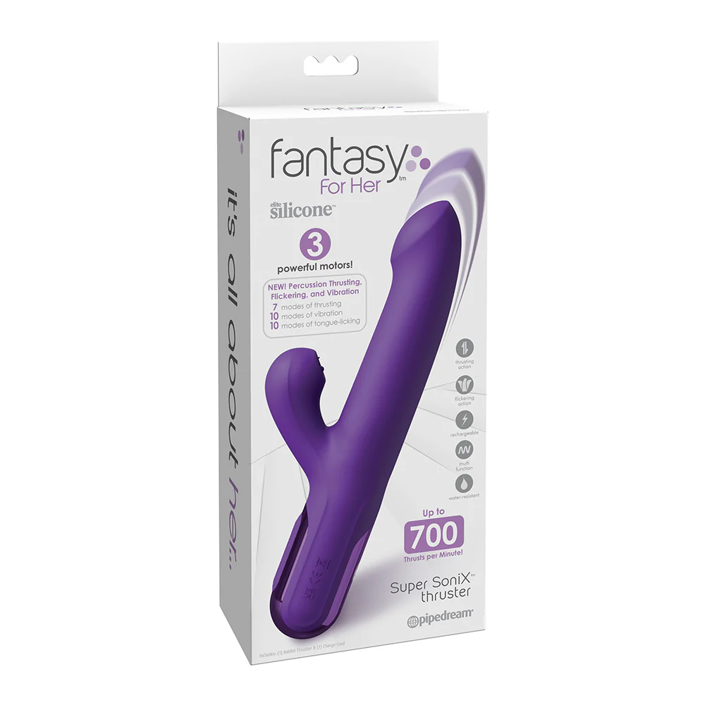 Fantasy For Her Super SoniX Thruster Clitoral Licking Rabbit Vibrator - Image 7