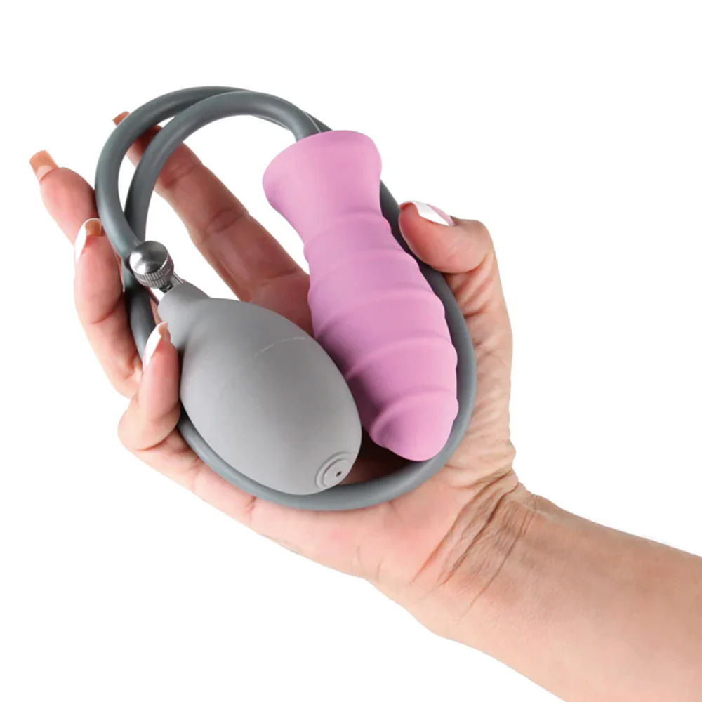 Inya Inflataplay Inflatable Ribbed Silicone Butt Plug - Image 2