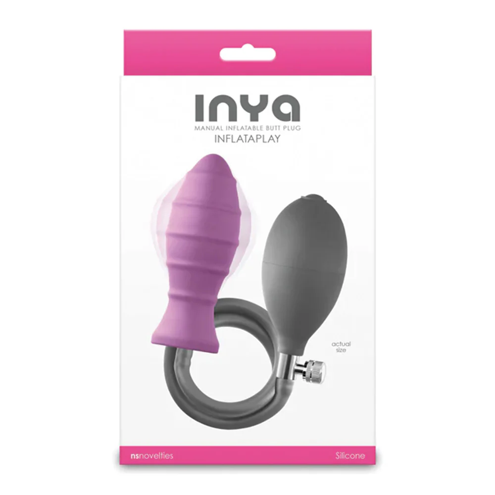 Inya Inflataplay Inflatable Ribbed Silicone Butt Plug - Image 3