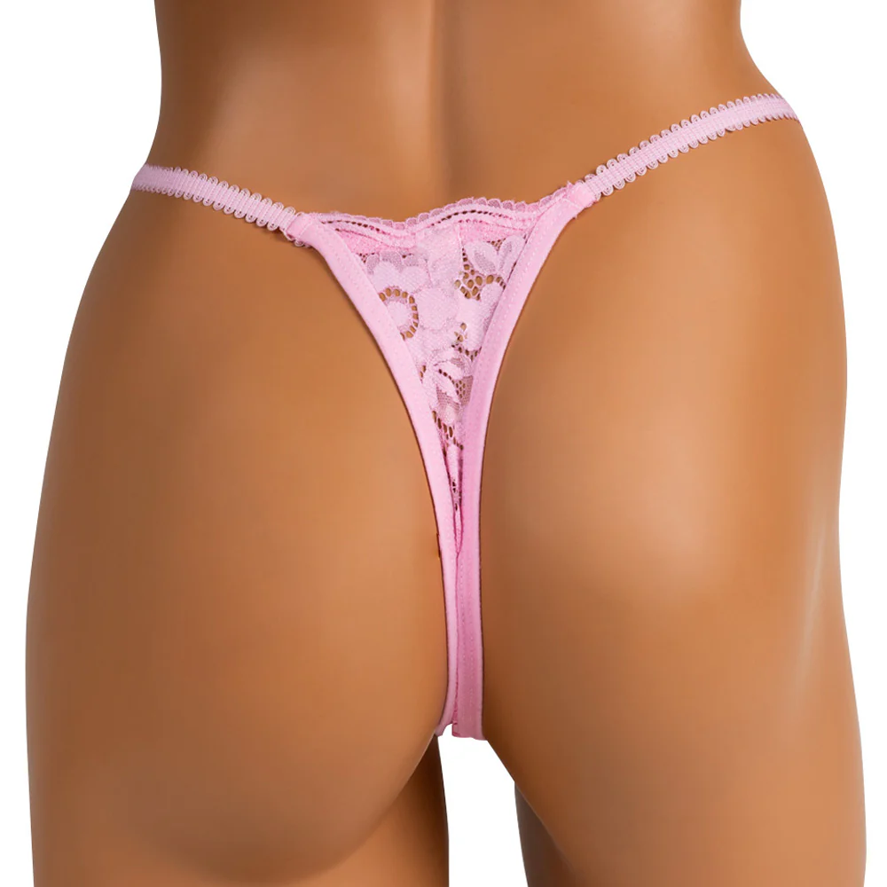 JSY Floral Diamante Charm & Lace G-String - Image 9