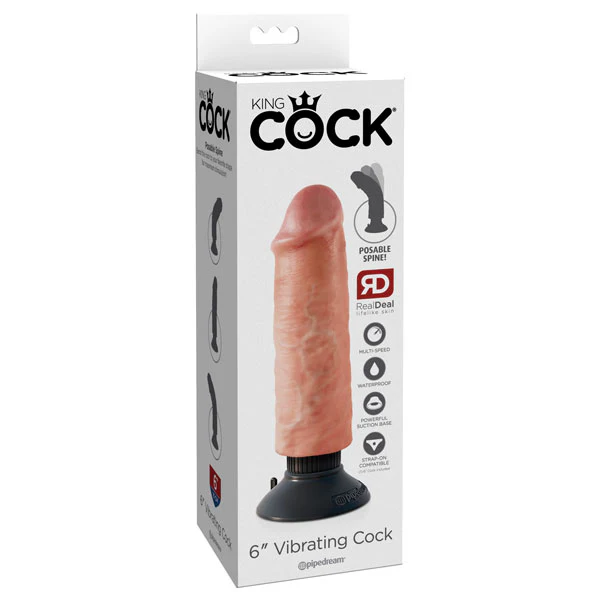 King Cock - 6" Vibrating Cock - Image 6