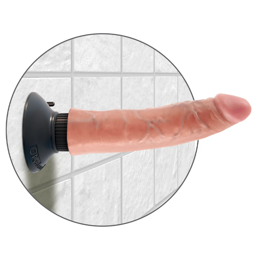 King Cock Poseable 7" Vibrating Cock With Suction Cup - Image 2