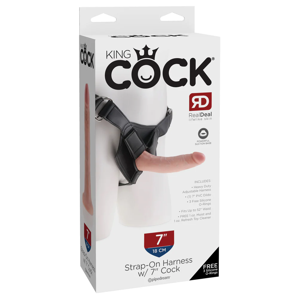 King Cock Strap-On Harness With 7" Cock Dildo - Image 7