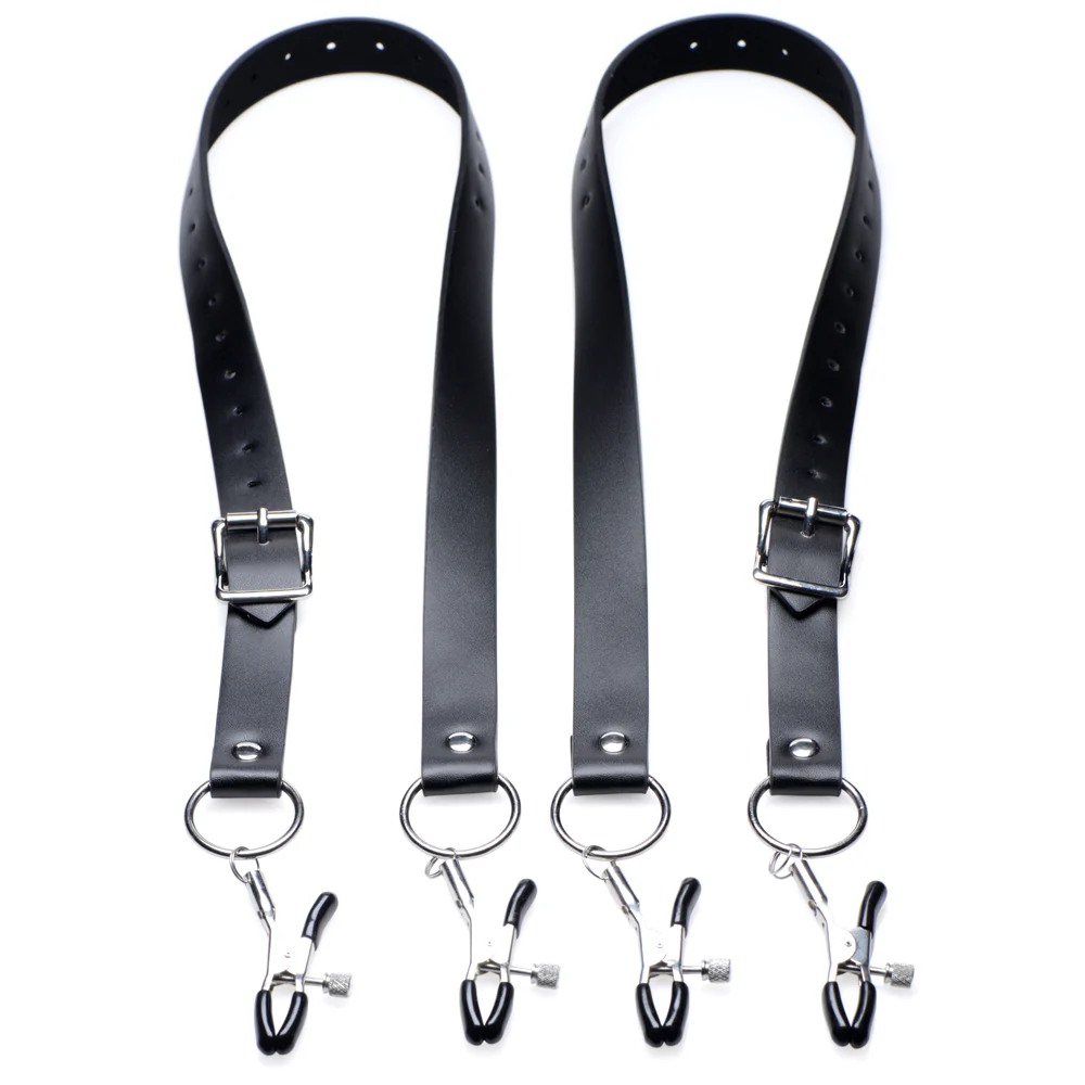 Master Series Spread Labia Spreader Straps With Clamps - Image 2