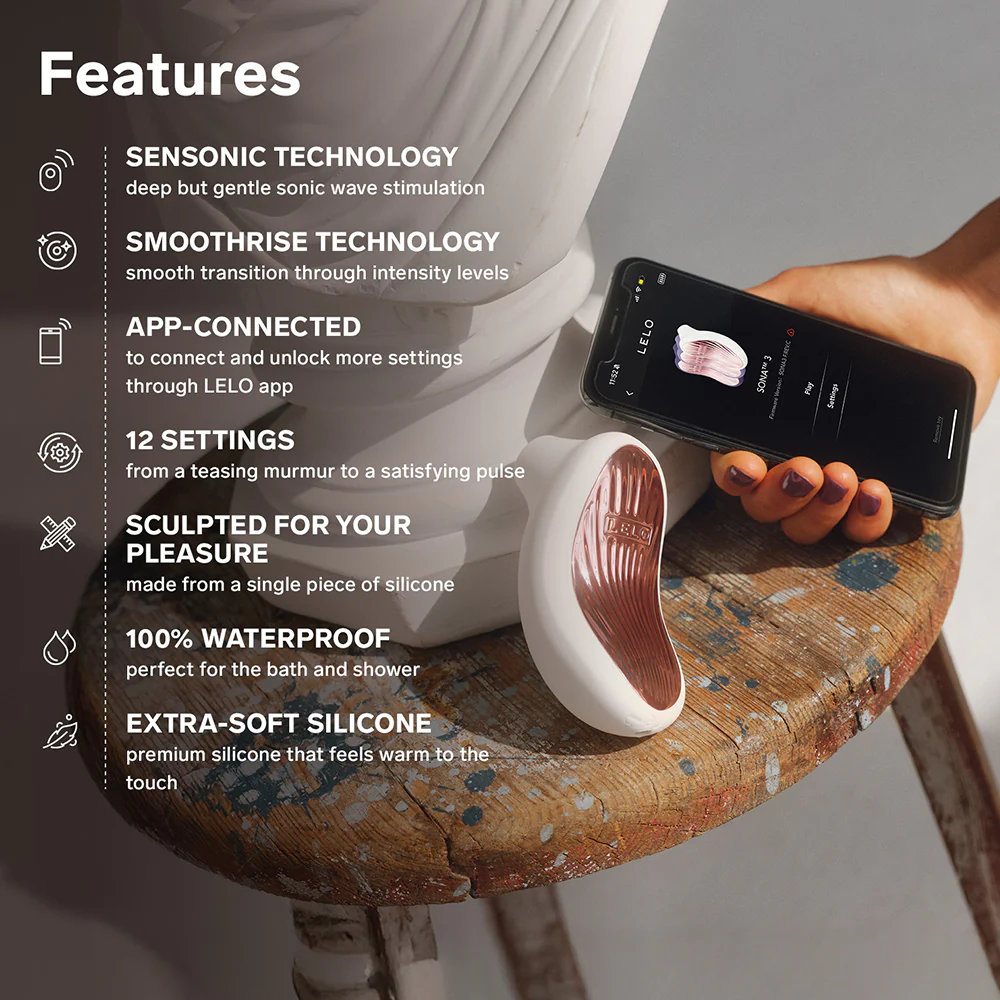 LELO Sona 3 App-Compatible SmoothRise Sonic Clitoral Stimulator - Image 18