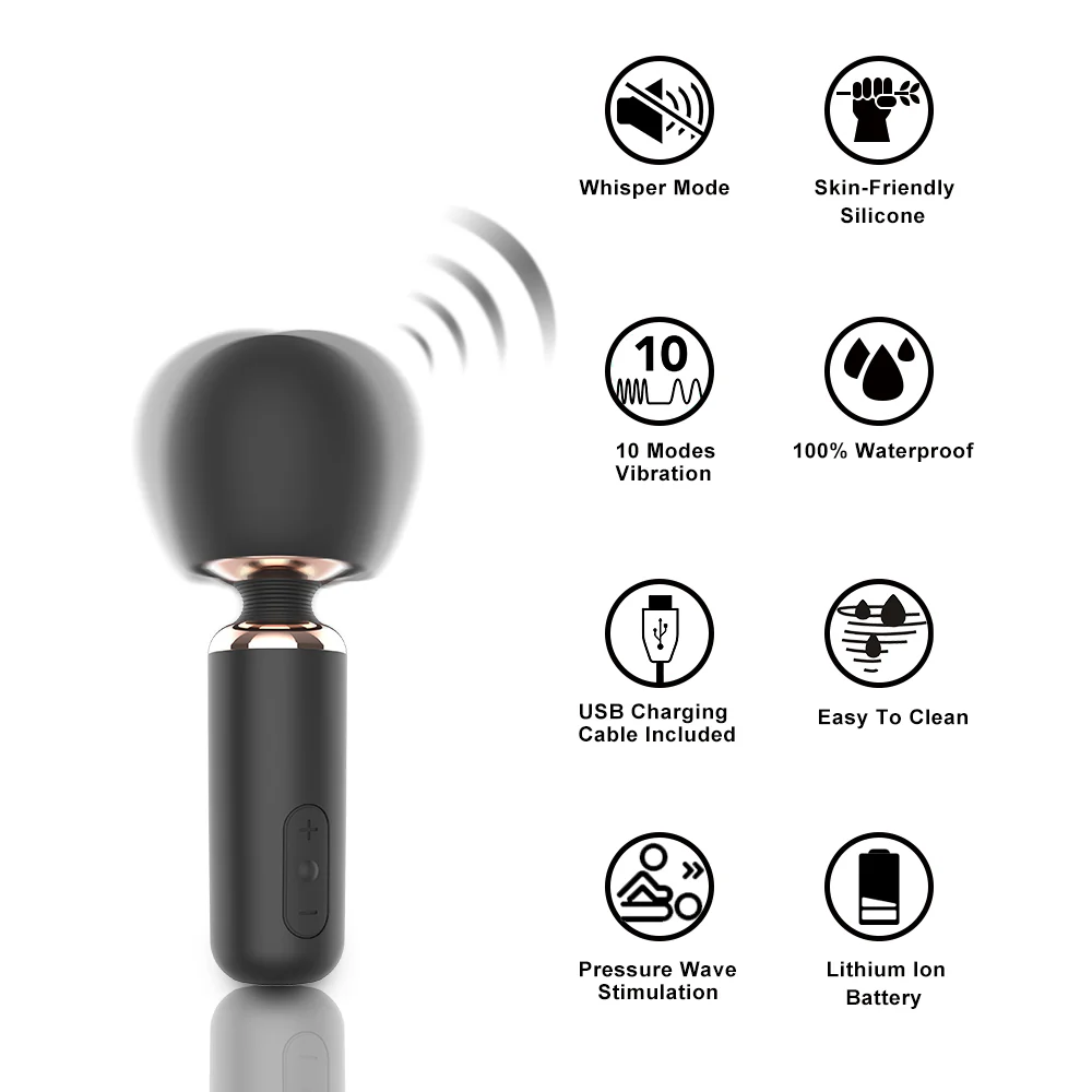 Leto Bliss Compact Rechargeable Wand Vibrator - Image 4