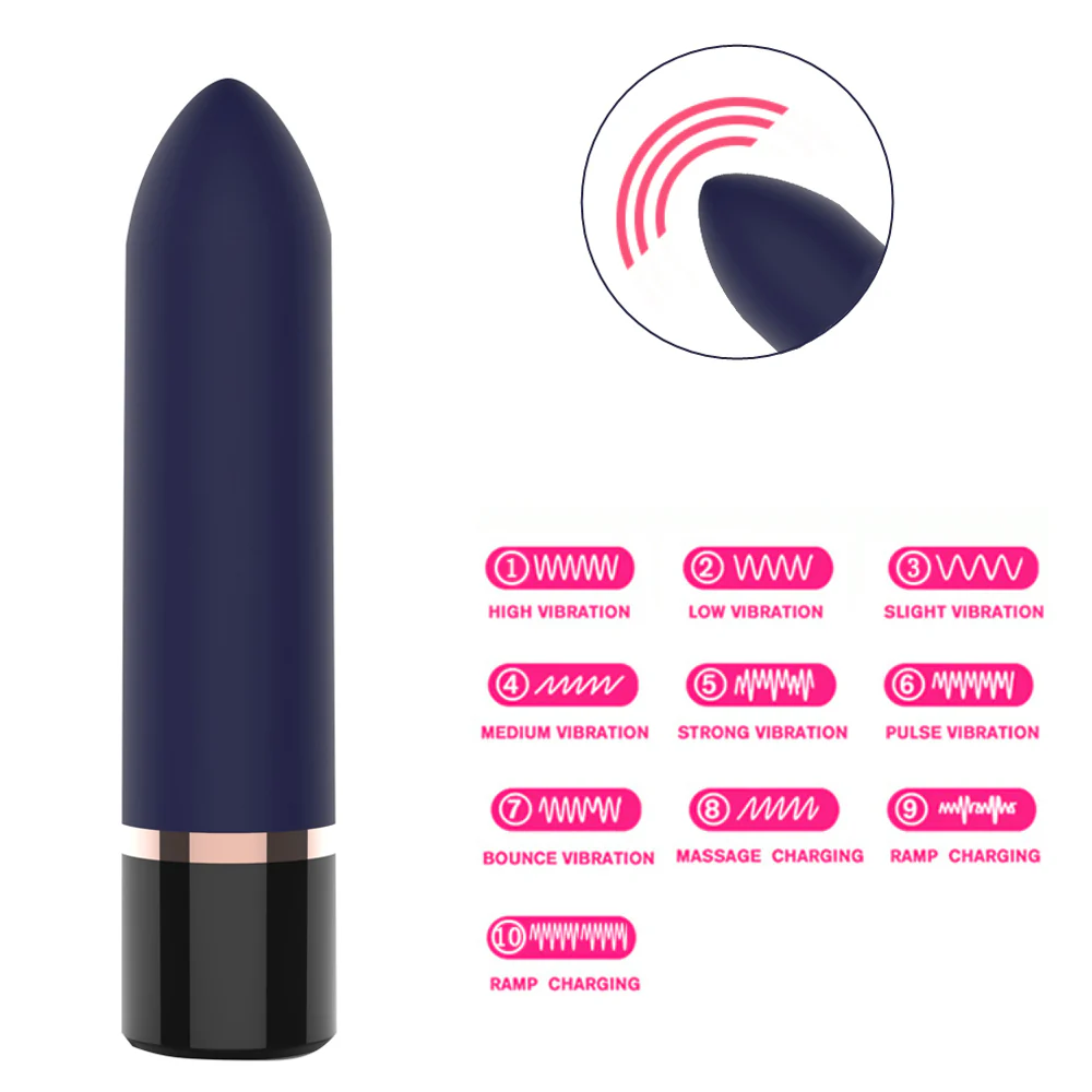 Leto Echo Tapered 10-Mode Silicone Bullet Vibrator - Image 3