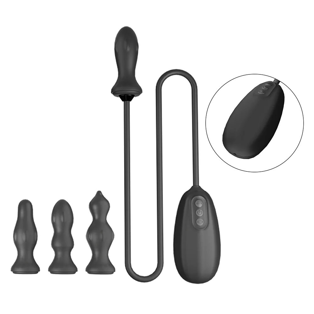 Leto Hyper Bloom Inflatable & Vibrating Silicone Anal Plug Kit - Image 2