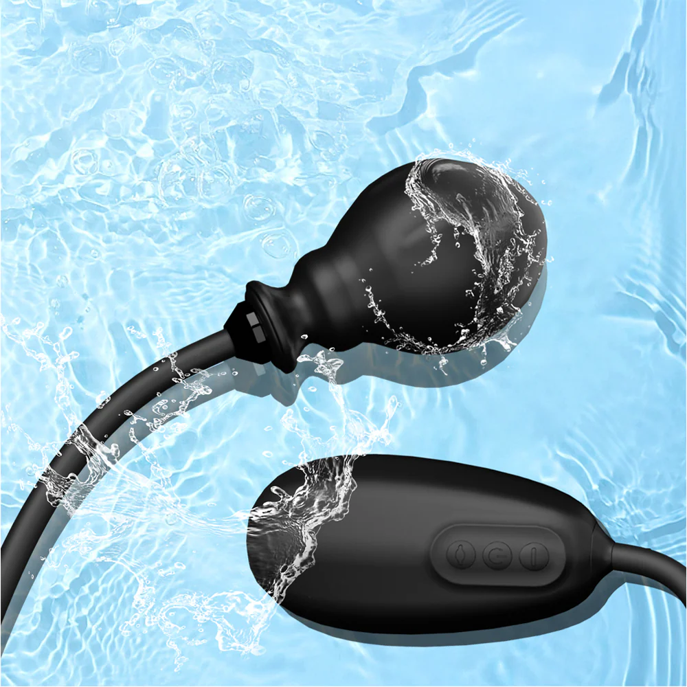 Leto Hyper Bloom Inflatable & Vibrating Silicone Anal Plug Kit - Image 4