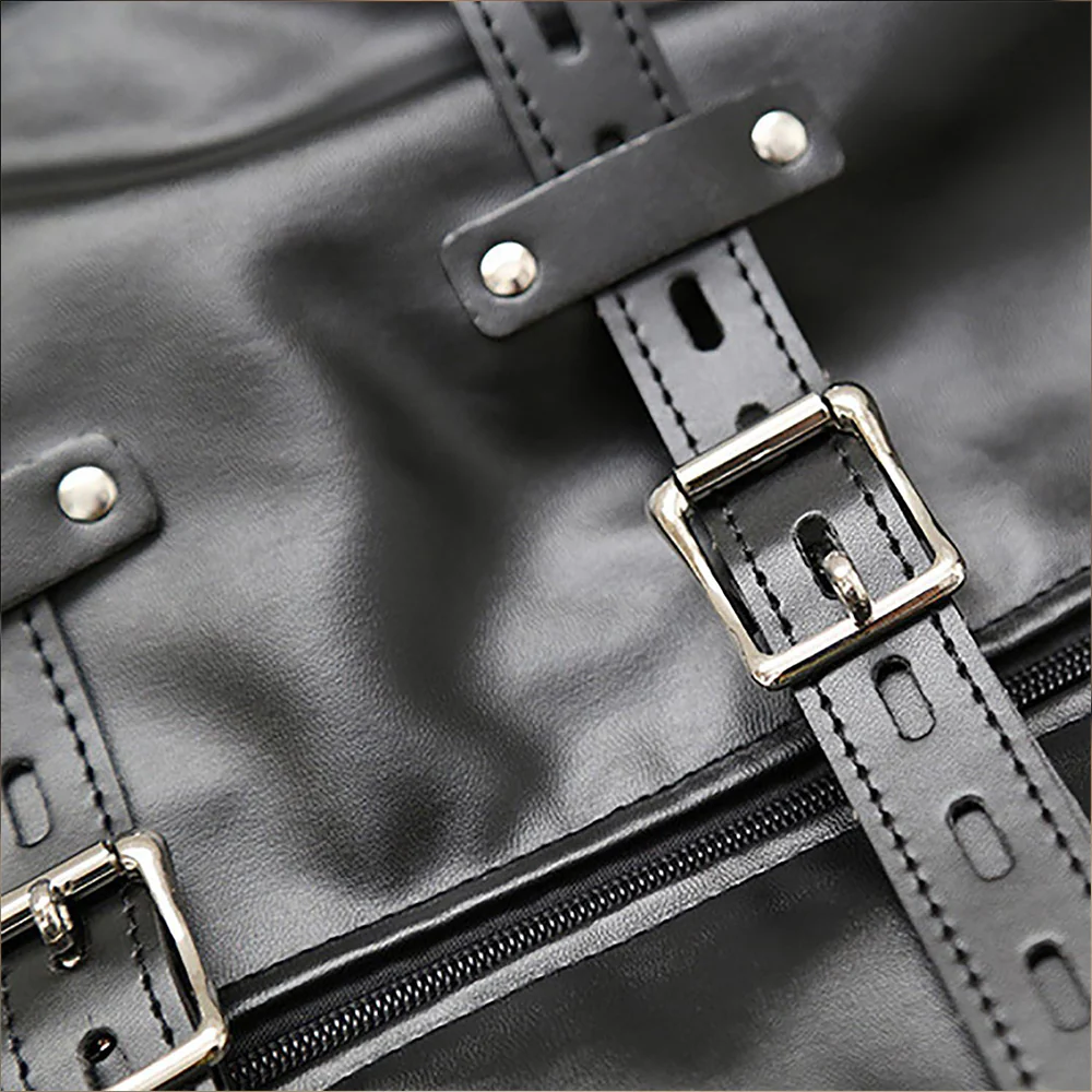 Leto Lockable Faux Leather Collared Rear Arm Binder - Image 4