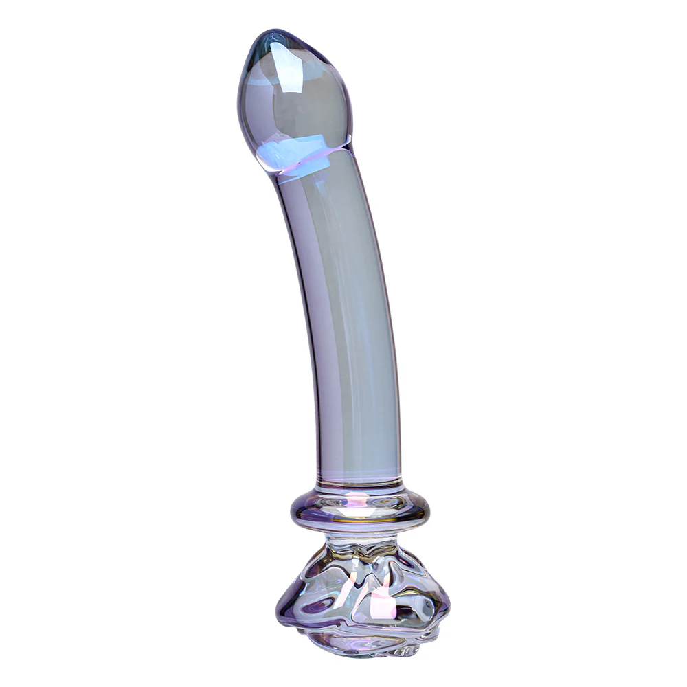 Leto Magic Glass G-Spot Dildo With Rose Handle