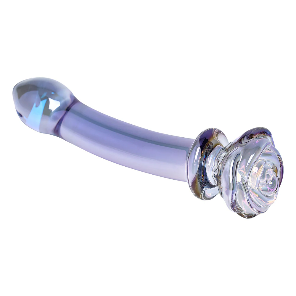 Leto Magic Glass G-Spot Dildo With Rose Handle - Image 2