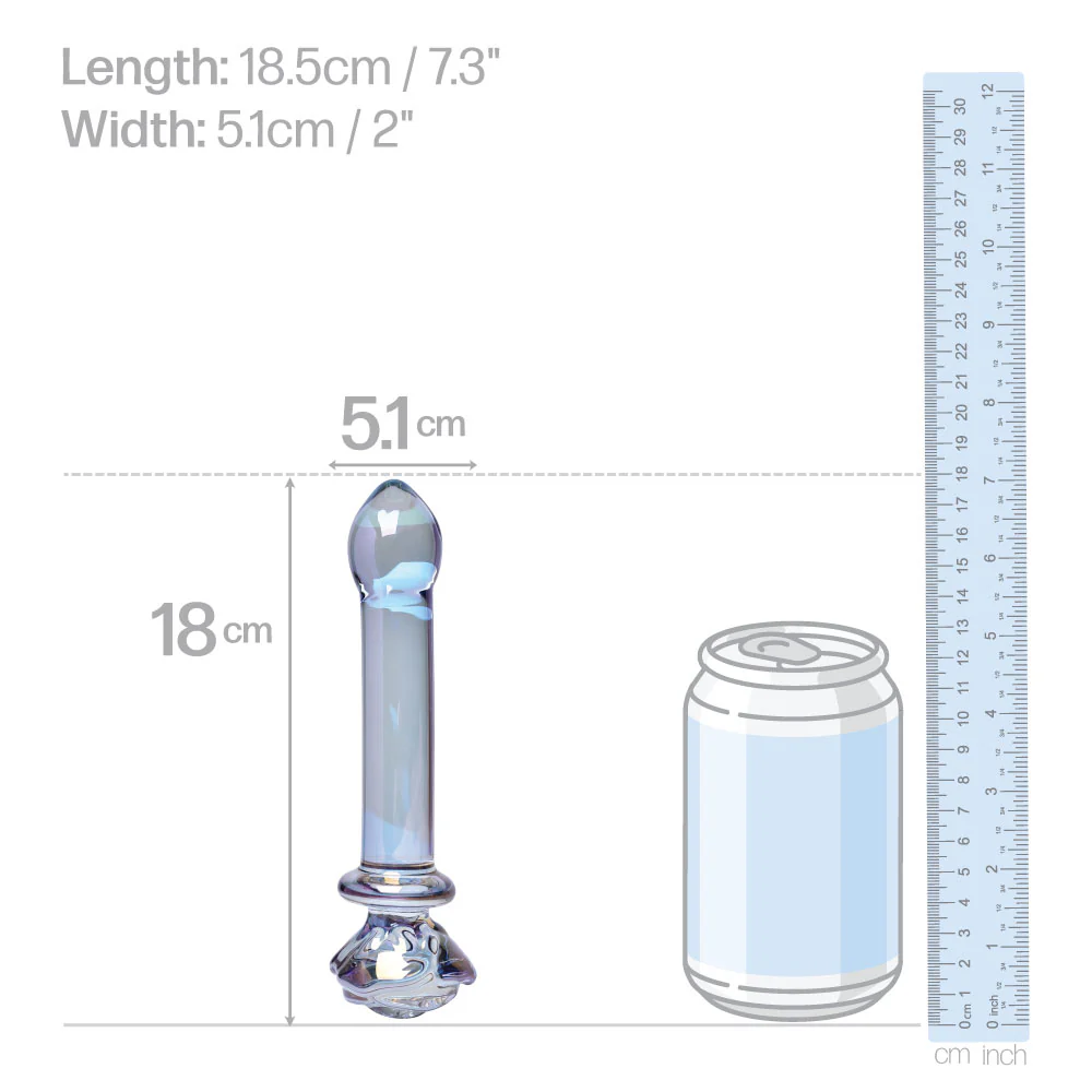 Leto Magic Glass G-Spot Dildo With Rose Handle - Image 4