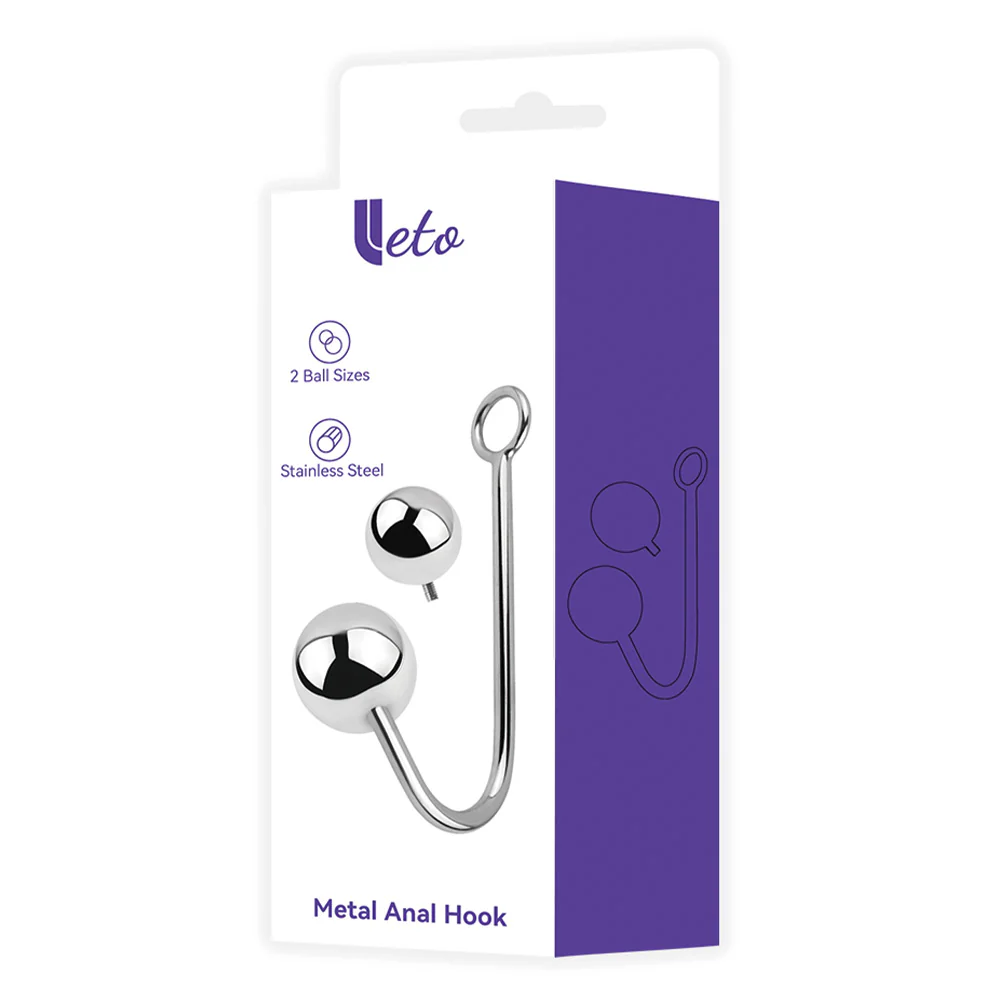 Leto Metal Anal Hook With 2 Interchangeable Balls - Image 4