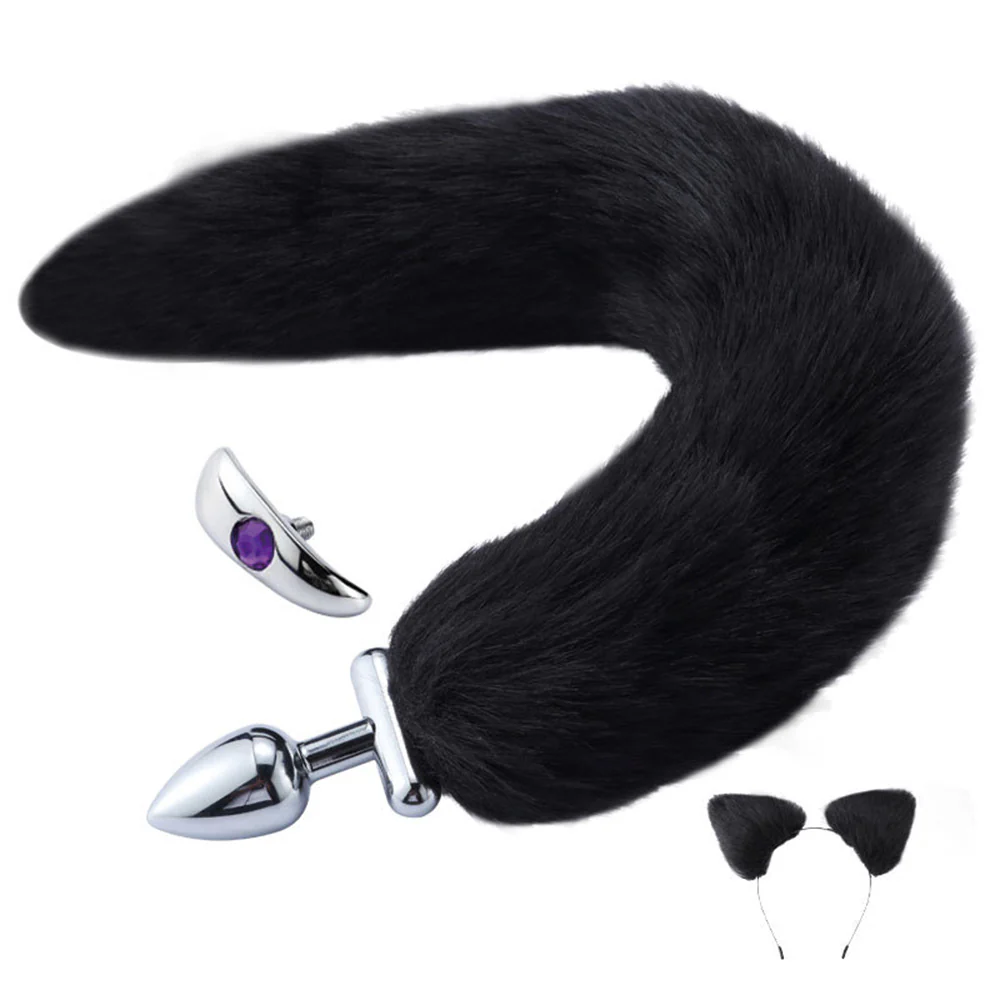Leto Poseable Furry Tail Metal Butt Plug & Ears Kit