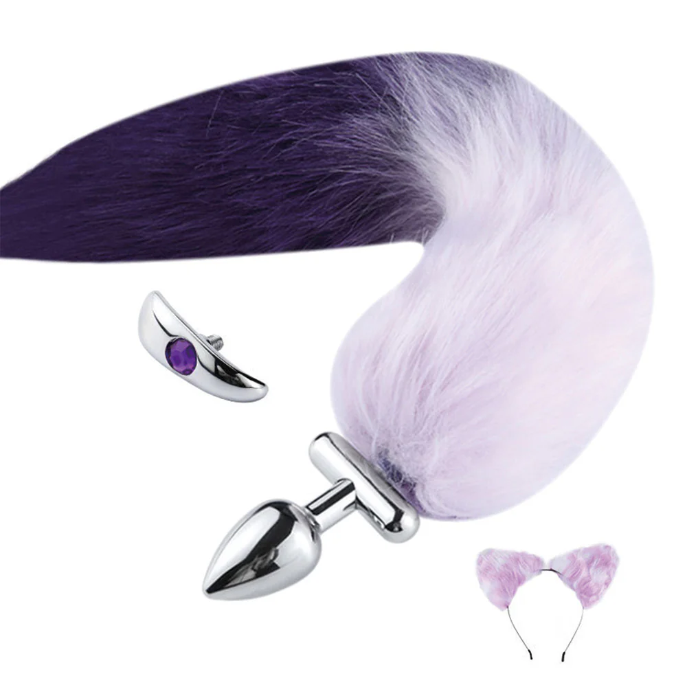 Leto Poseable Furry Tail Metal Butt Plug & Ears Kit - Image 4