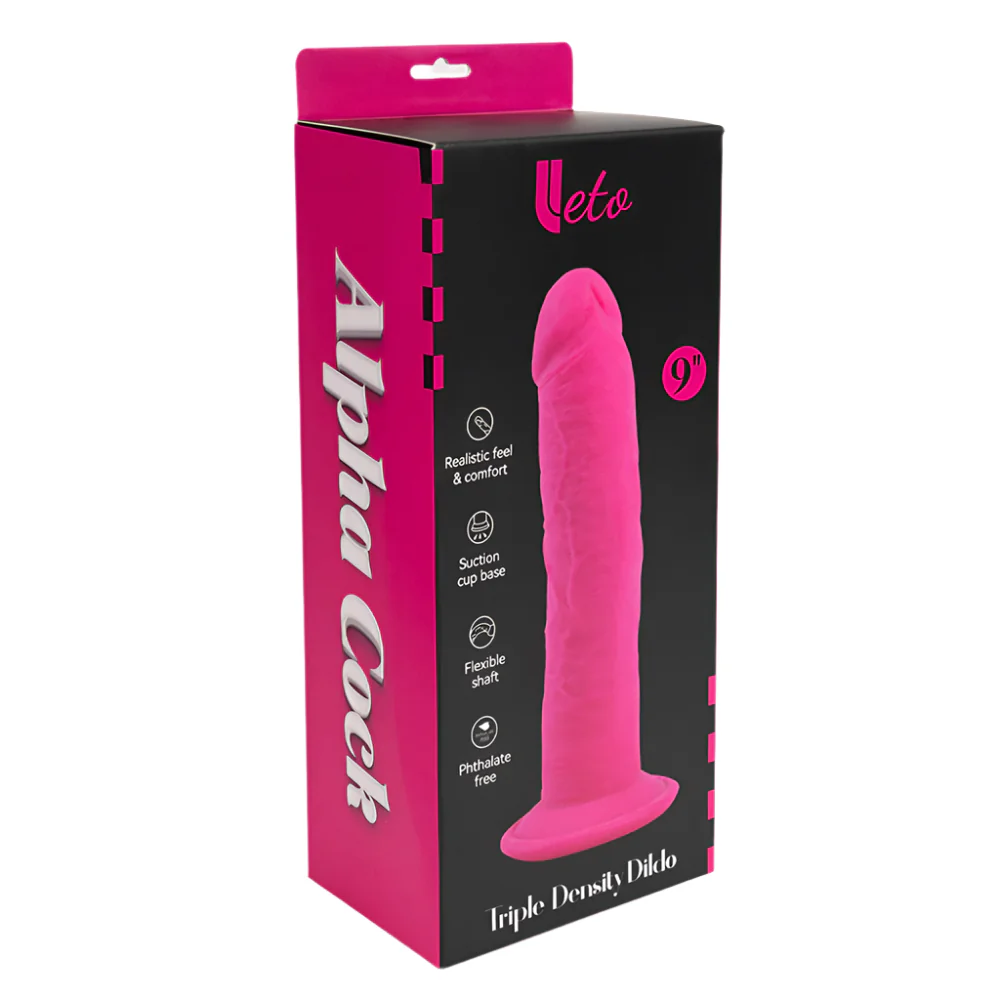 Leto Realistic 9" Alpha Cock Triple Density Dildo With Suction Cup - Image 5