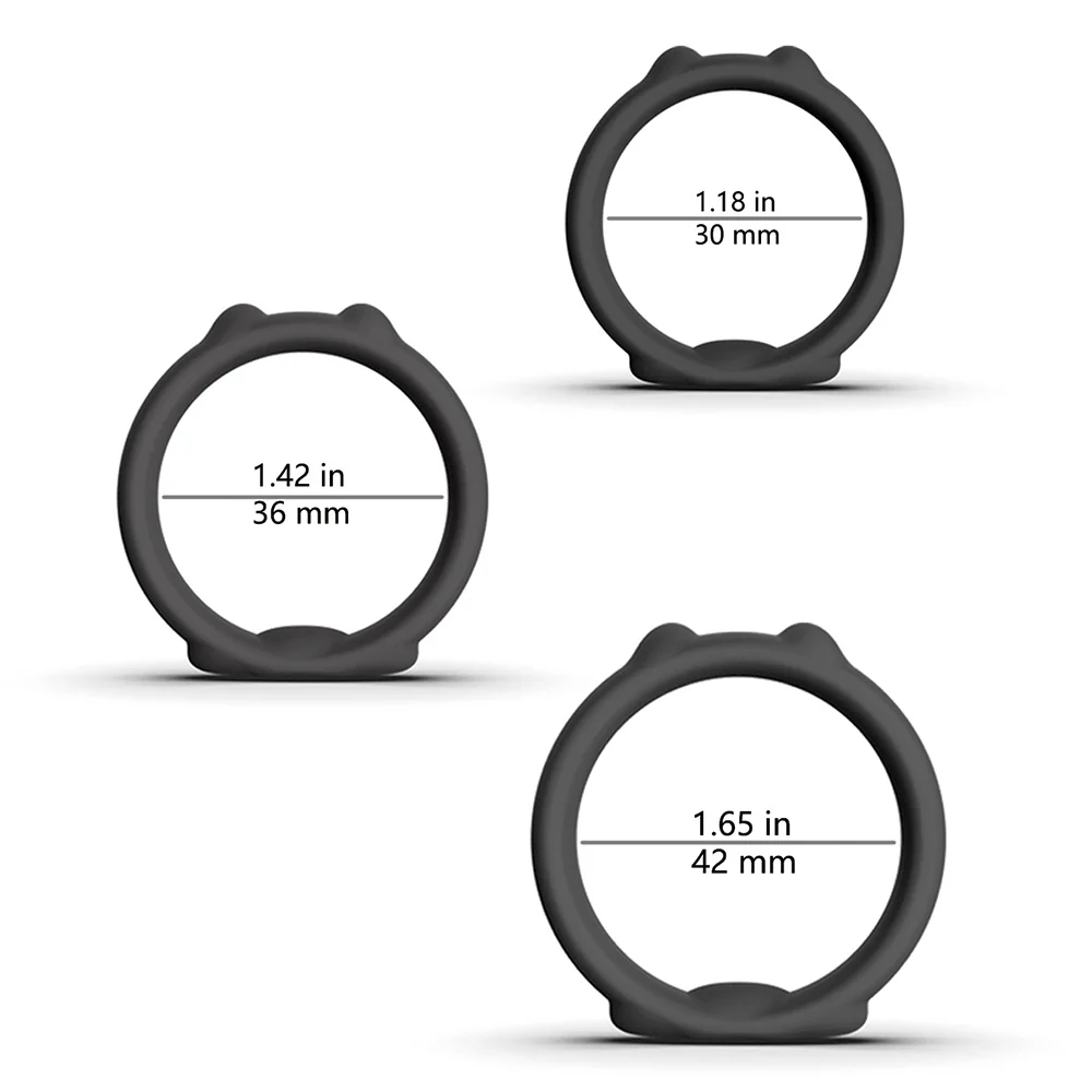 Leto Stay Hard Silicone Cock Ring 3-Pack - Image 3
