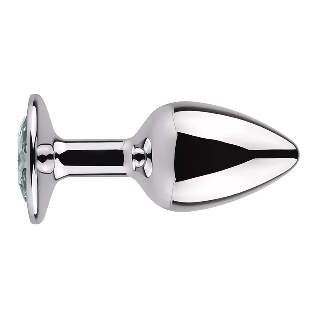 Leto Strobe Metal Butt Plug With Crystal - Small - Image 2
