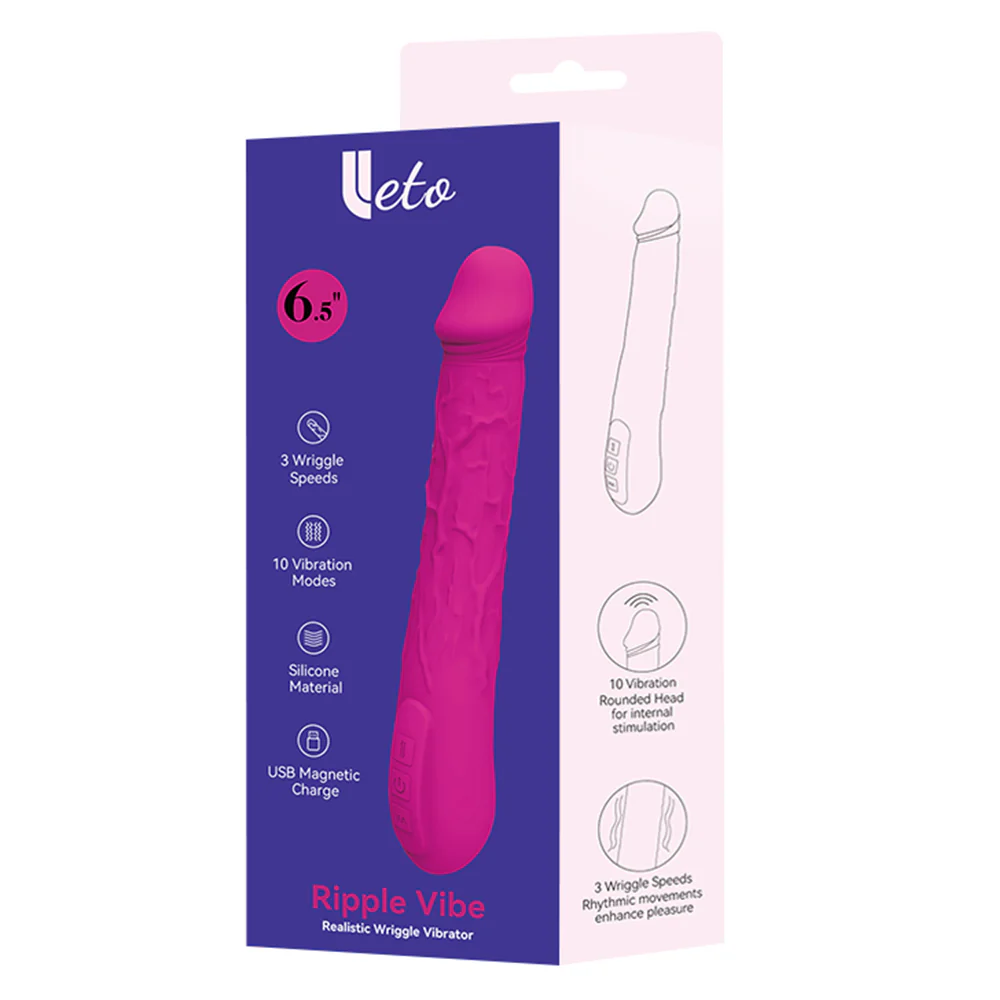 Leto Wave Vibe Rippling Phallic Silicone G-Spot Vibrator - Image 5